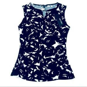 NEW For Cynthia Rushed Sides Sleeveless Blouse Top Sz S